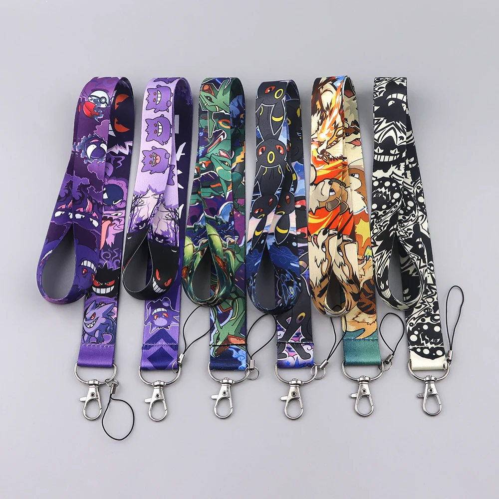 Anime Gengar Lanyard for Keys Cartoon ID Card Gym Mobile Phone Straps USB Badge Holder DIY Hang Rope Lariat Lanyard Jewelry Gift
