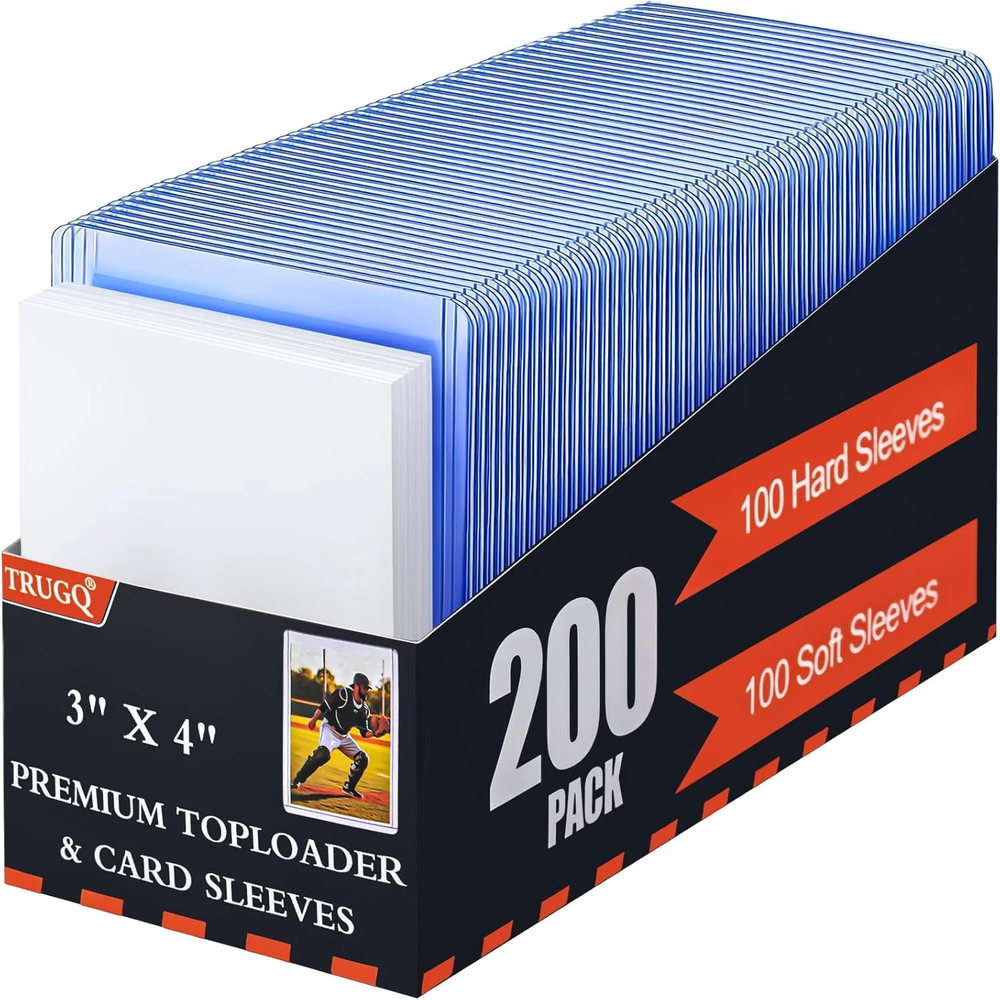 TRUGQ 100/100 Sleeves & 3x4" Top Loaders
