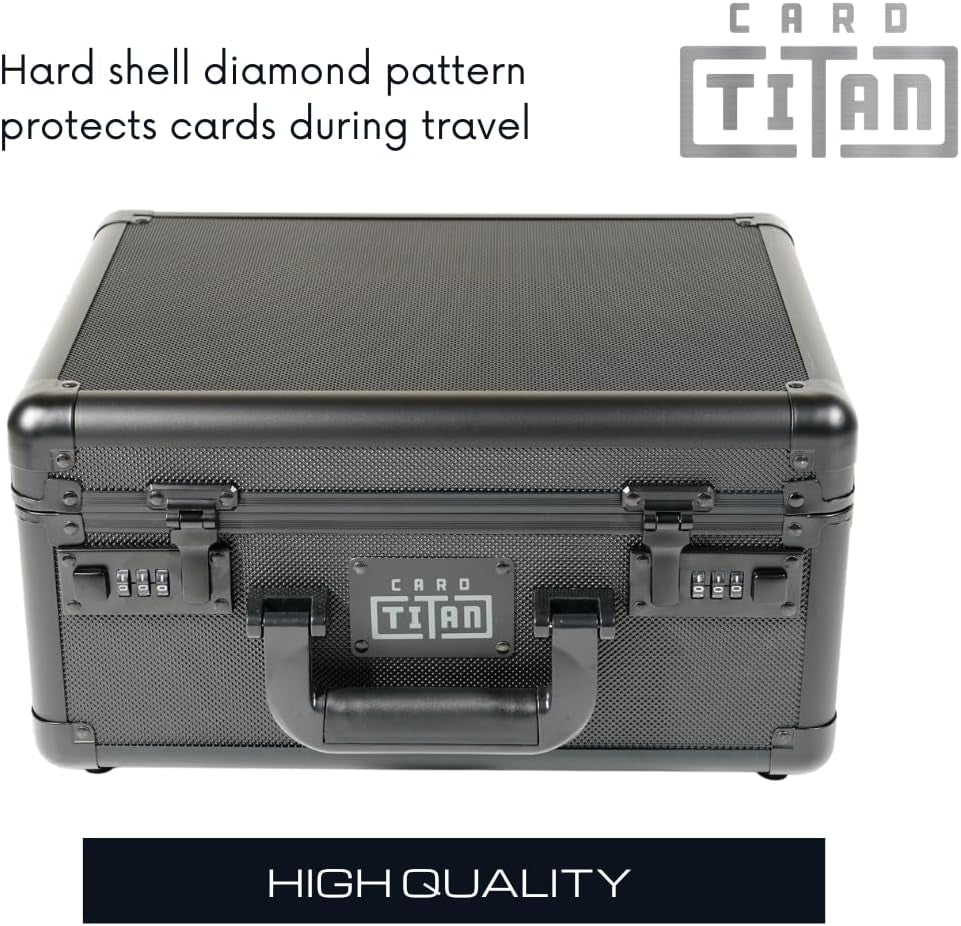 Slab Safe Premium Trading Card Storage Box - 3 Row Lockable Sports Card Case Wit