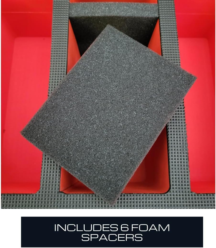 Slab Safe Premium Trading Card Storage Box - 3 Row Lockable Sports Card Case Wit
