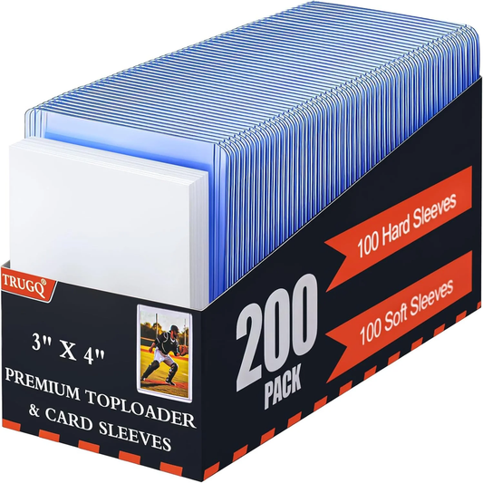 TRUGQ 100/100 Sleeves & 3x4" Top Loaders