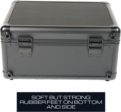 Slab Safe Premium Trading Card Storage Box - 3 Row Lockable Sports Card Case Wit