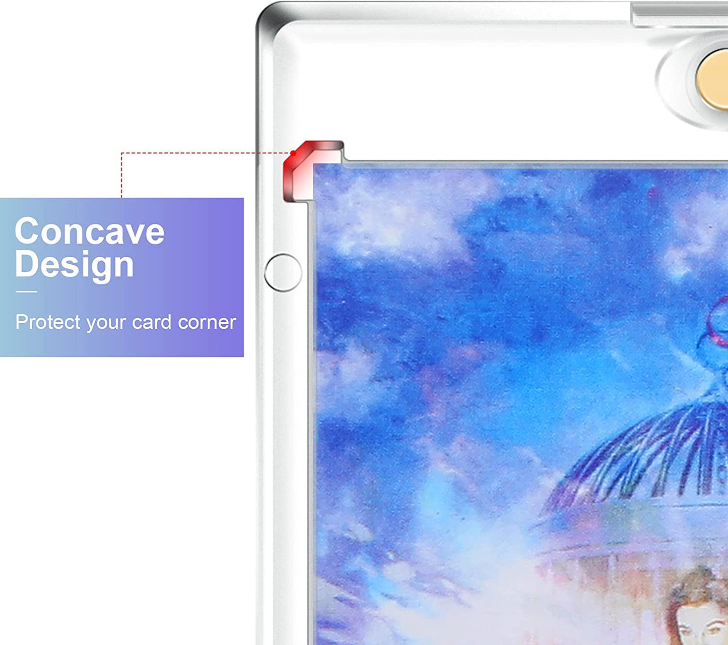 10 Pcs Magnetic Card Holders 35 Pt Hard Trading Cards Cases Protector Acrylic Clear Display Case for Baseball Football Soccer Sports Game Storage