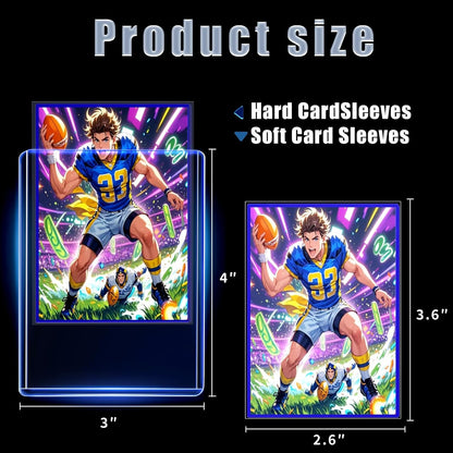 200 Card Sleeve & Top Loaders for Cards,3" X 4" (100 Hard Protectors +100 Soft Sleeves)