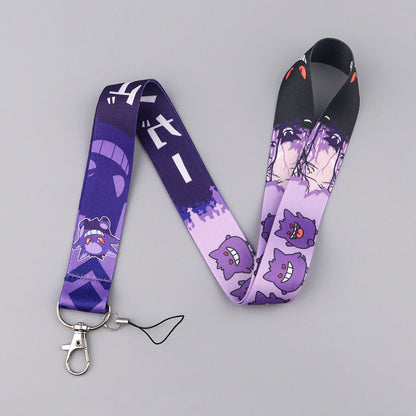 Anime Gengar Lanyard for Keys Cartoon ID Card Gym Mobile Phone Straps USB Badge Holder DIY Hang Rope Lariat Lanyard Jewelry Gift