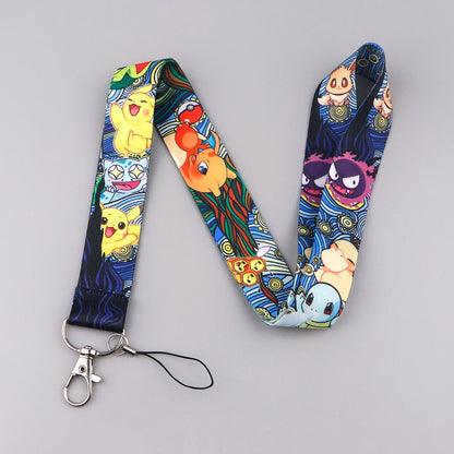 Anime Gengar Lanyard for Keys Cartoon ID Card Gym Mobile Phone Straps USB Badge Holder DIY Hang Rope Lariat Lanyard Jewelry Gift